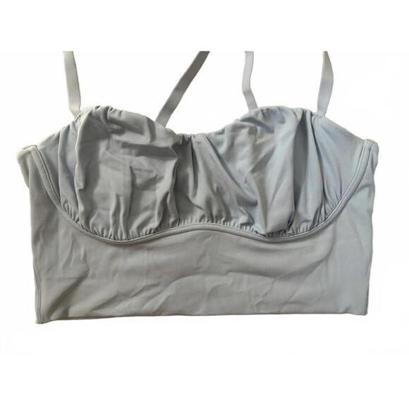 FALL CLEARANCE NEW OFFLINE Women's Light Blue Crop Top - Picture 3 of 5